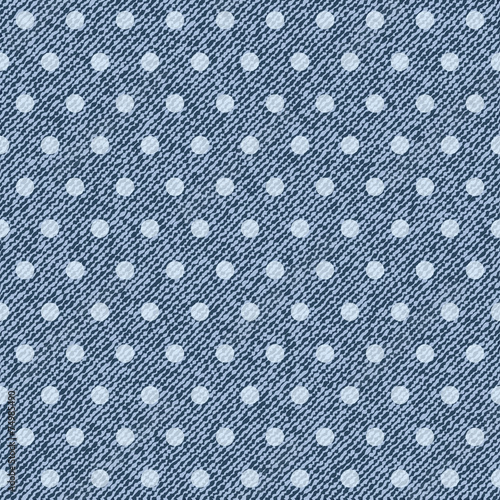 Seamless dotted denim background