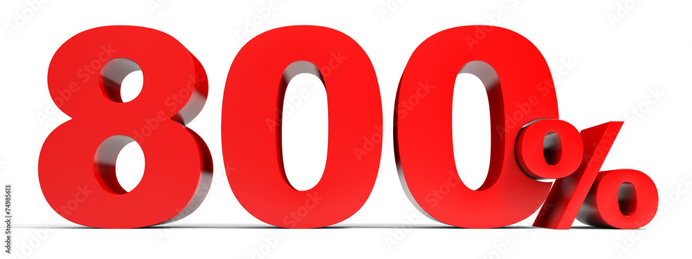 Eight hundred percent off. Discount 800%.