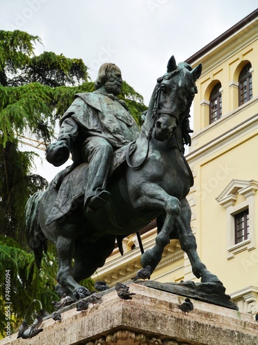 The statue of Garibaldi in Verona in Italy