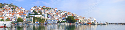 Panoramic foto of Skopelos city