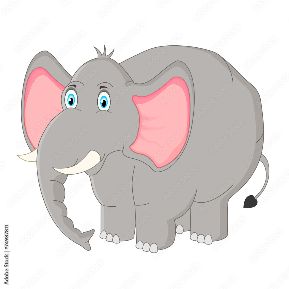 Fototapeta premium Cartoon elephant vector