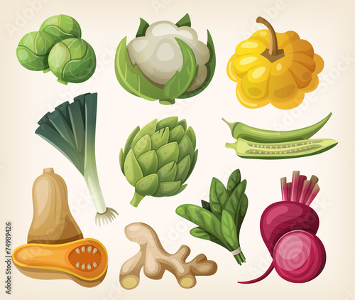 Set of exotic vegetables