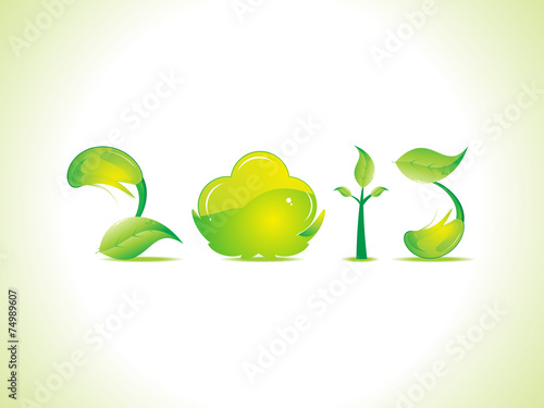 abstract eco based new year text