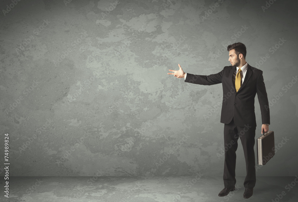 Business person throwing with empty copyspace Business person throwing with empty copyspace