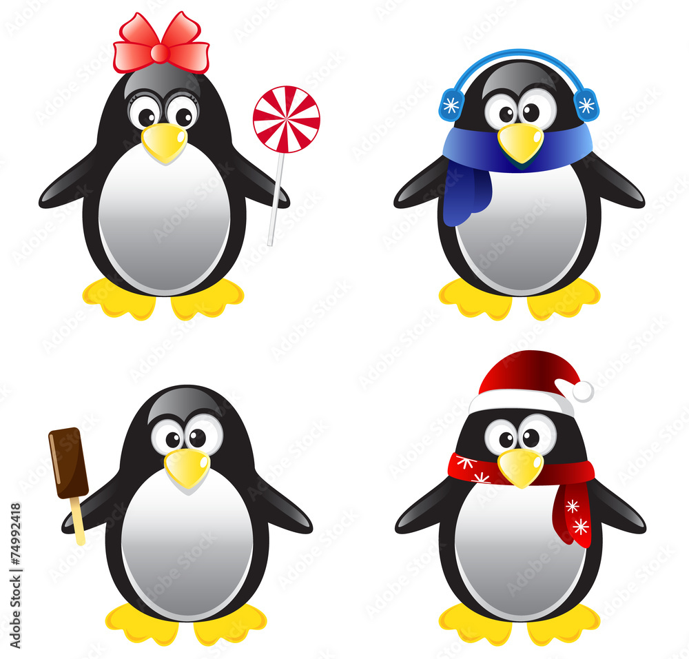 Penguin Vector Illustration Set Penguin Vector Illustration Set