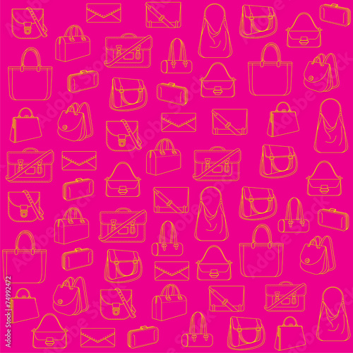 creative fashion bag pattern background vector