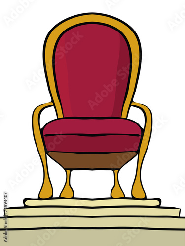 throne on a pedestal