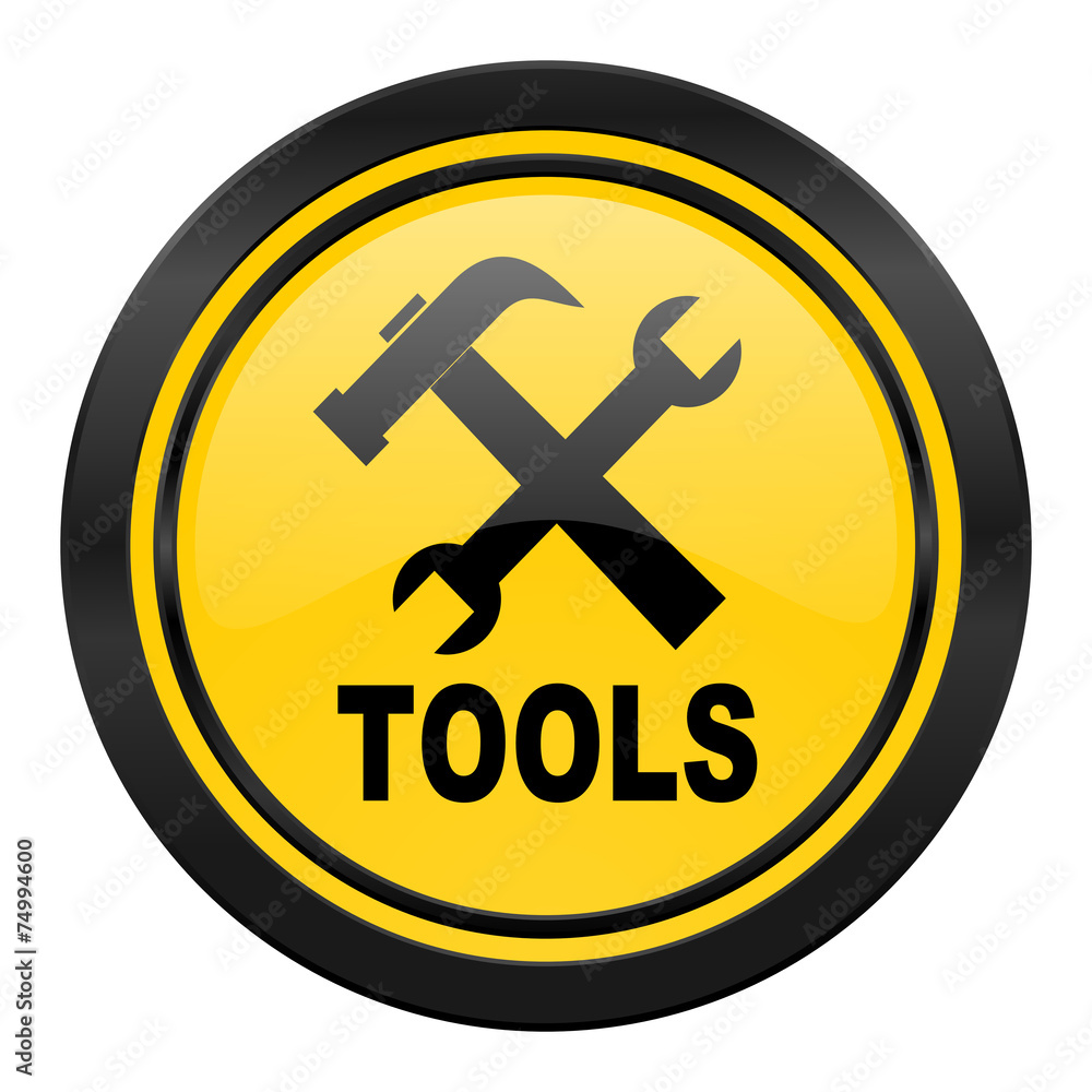 tools icon, yellow logo tools icon, yellow logo