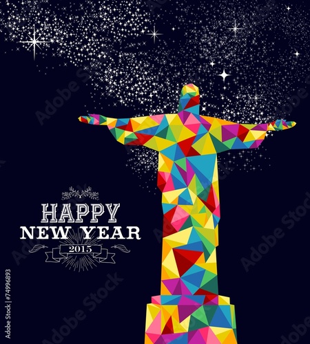 New year 2015 Brazil poster design