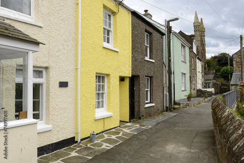 narrow street at Polruan  Cornwall