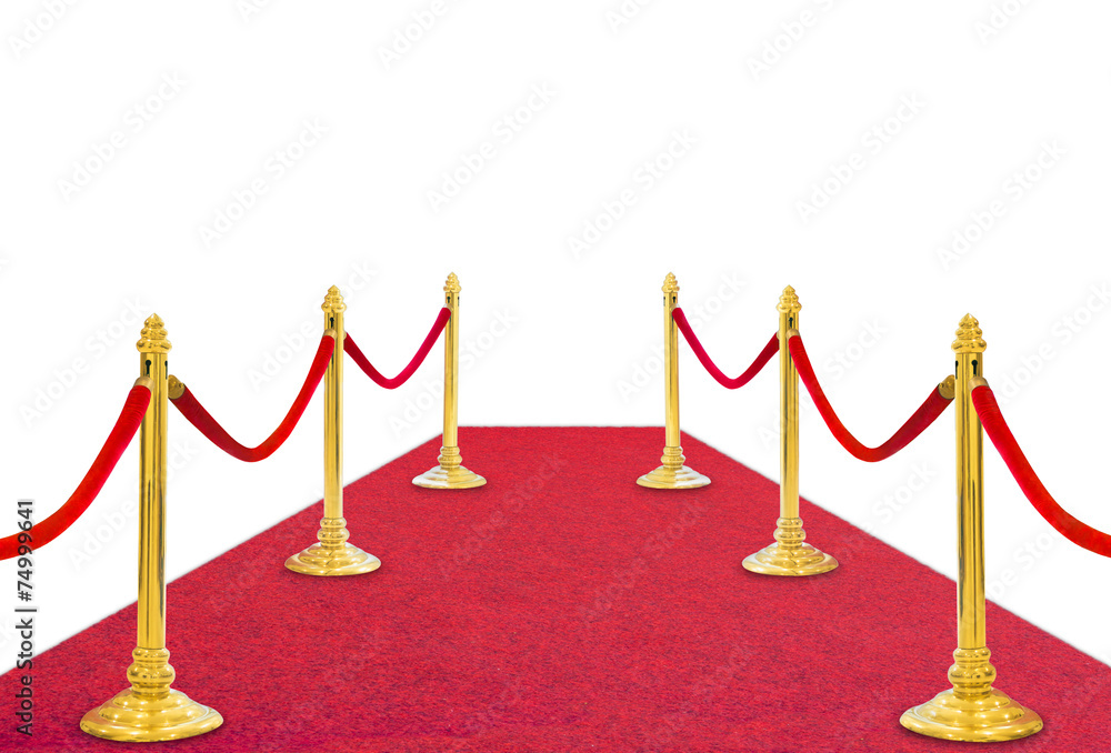 golden pole barricade isolated on white golden pole barricade isolated on white