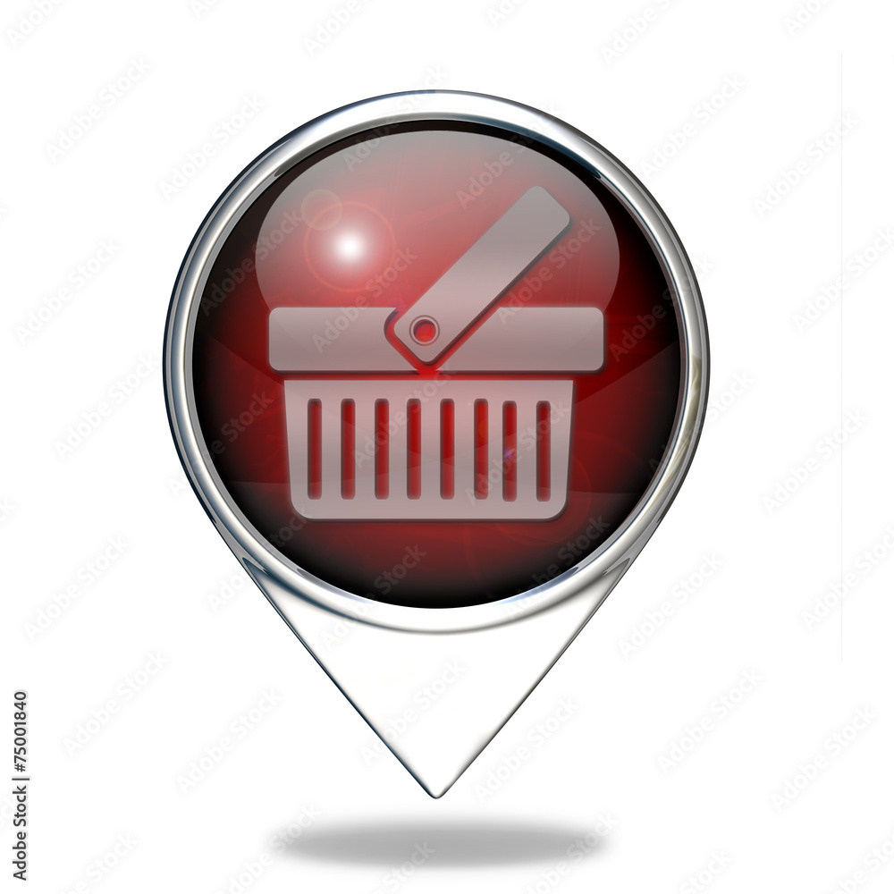 shopping cart pointer icon on white background shopping cart pointer icon on white background
