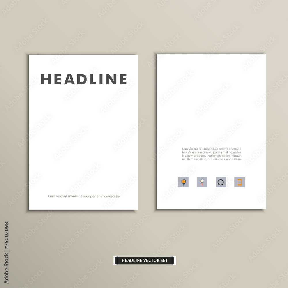 Plakat Magazine cover template with clean fronts eps