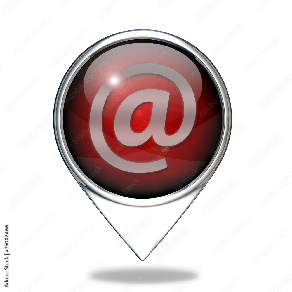 Email pointer icon on white background Email pointer icon on white background