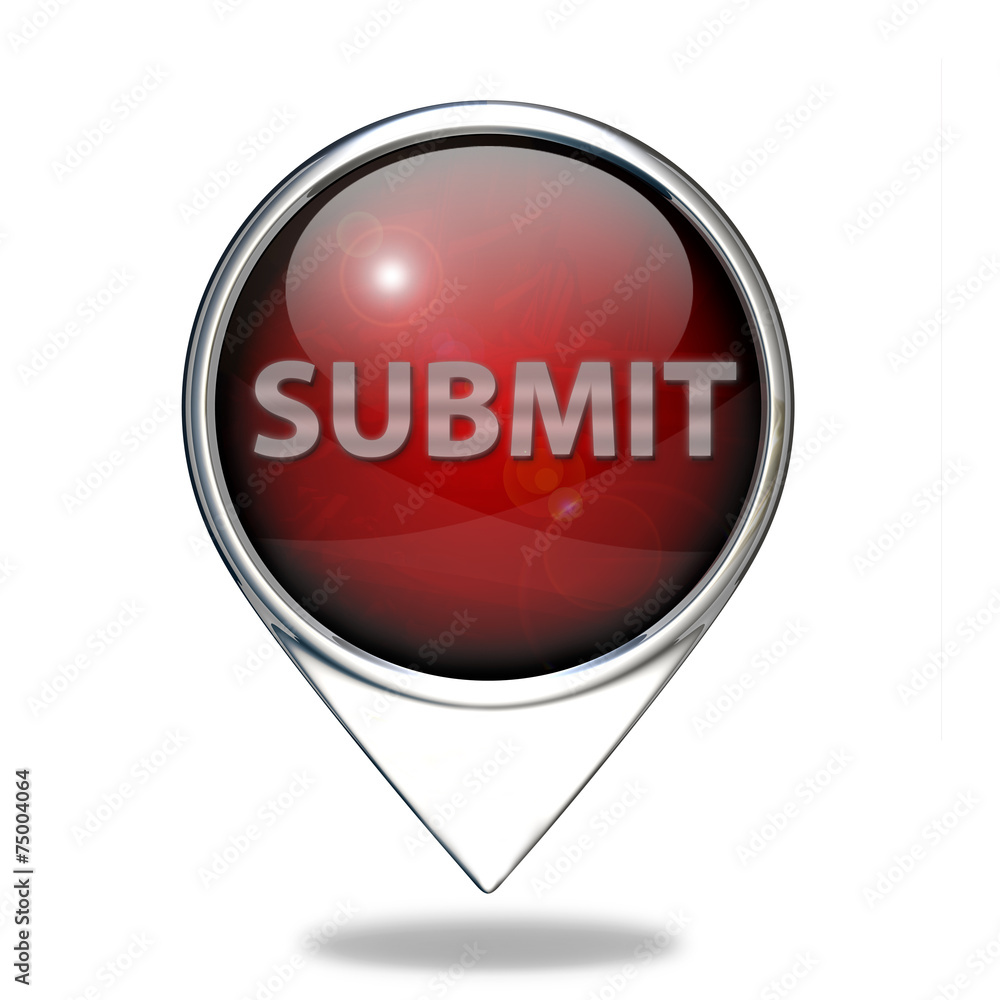Submit pointer icon on white background Submit pointer icon on white background