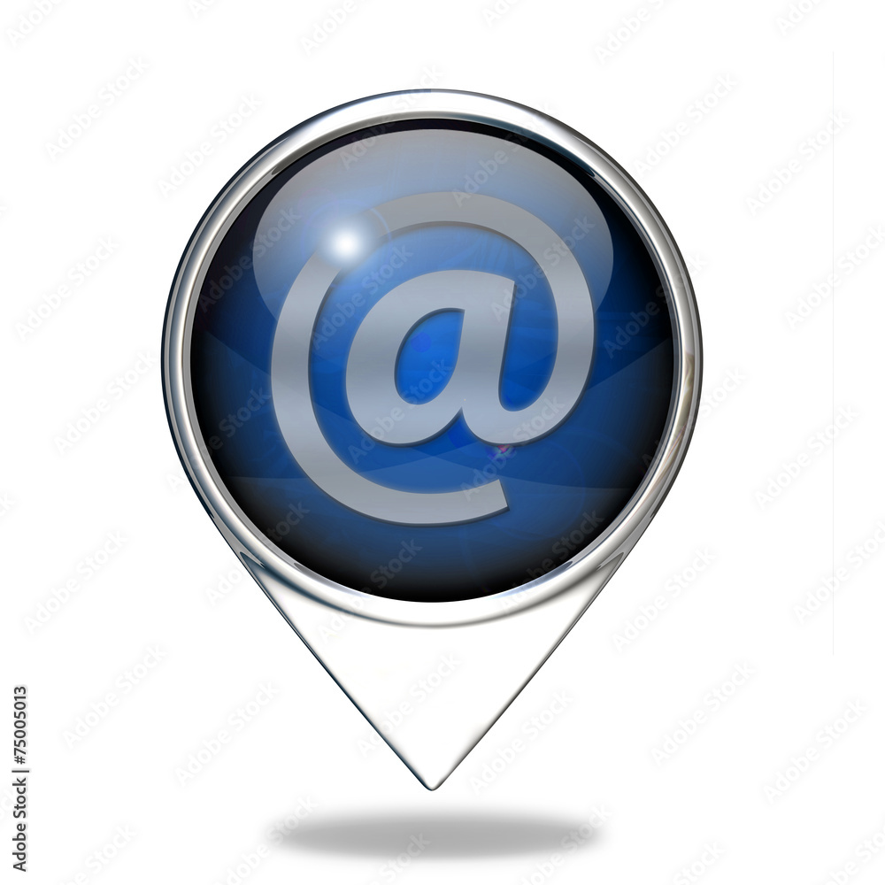 Email pointer icon on white background Email pointer icon on white background