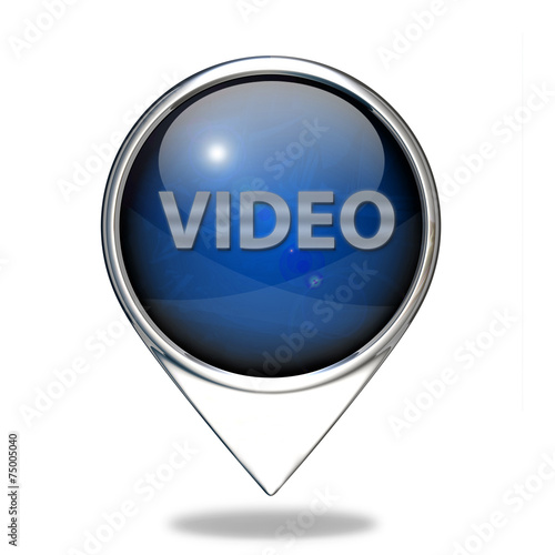 video pointer icon on white background