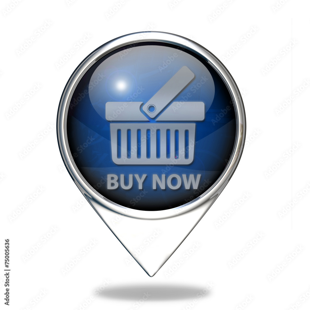 Buy now pointer icon on white background Buy now pointer icon on white background