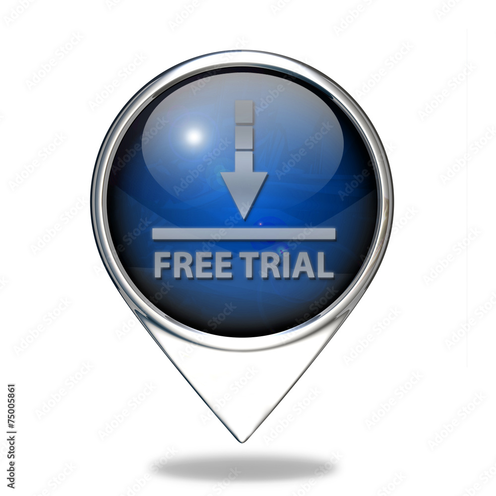 Free trial pointer icon on white background Free trial pointer icon on white background