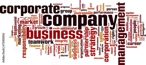 Company word cloud concept. Vector illustration