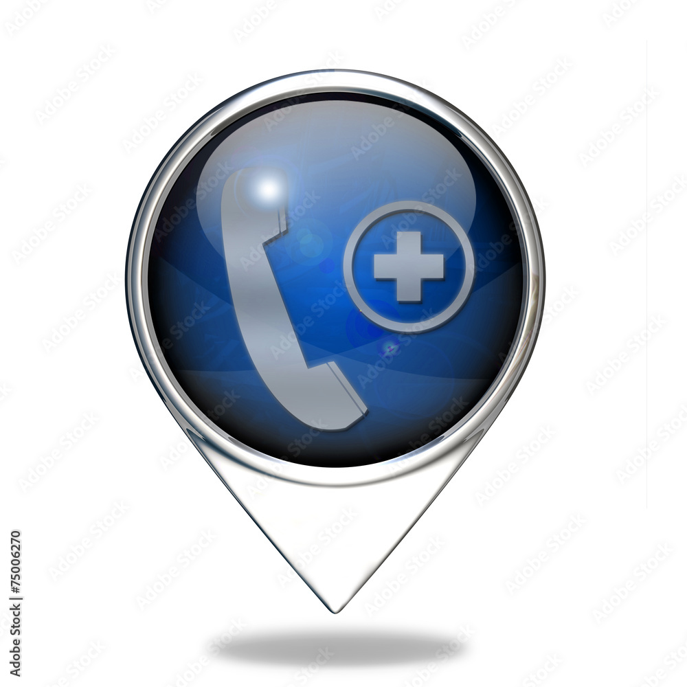 Emergency pointer icon on white background Emergency pointer icon on white background