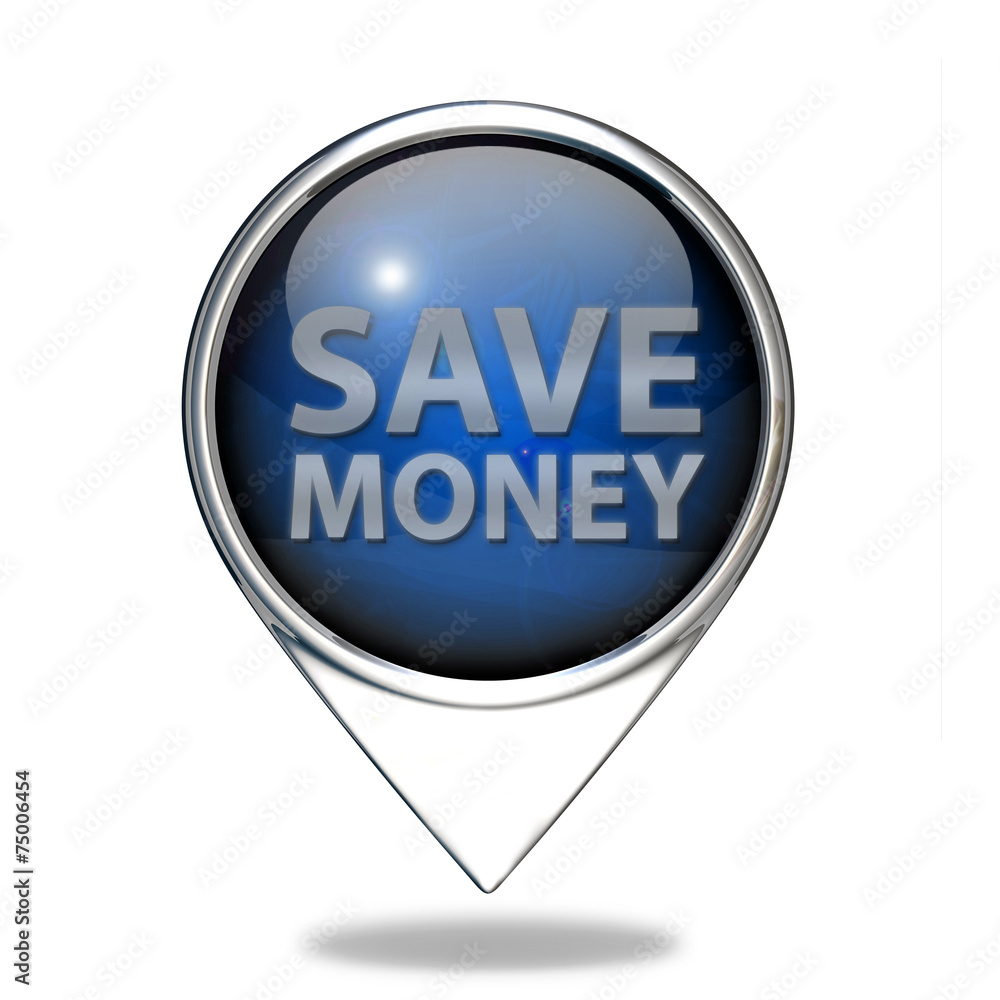 Save money pointer icon on white background Save money pointer icon on white background