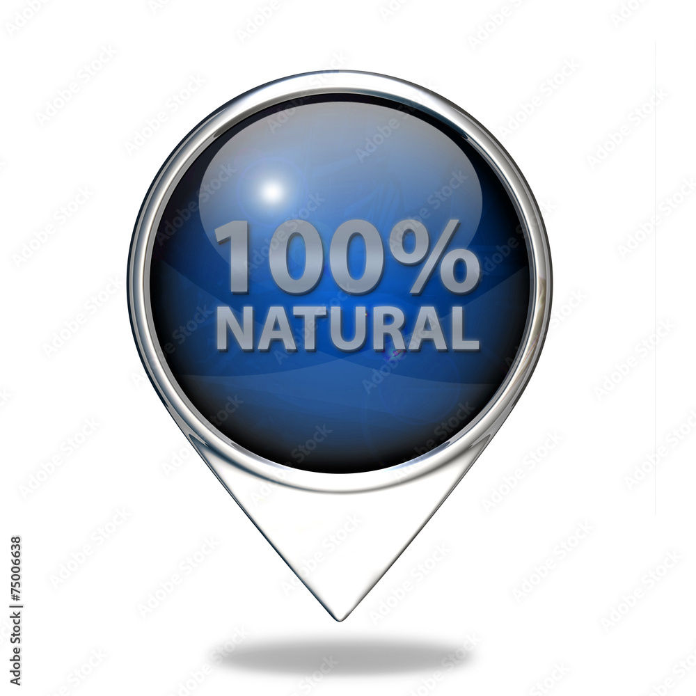 100% natural pointer icon on white background 100% natural pointer icon on white background