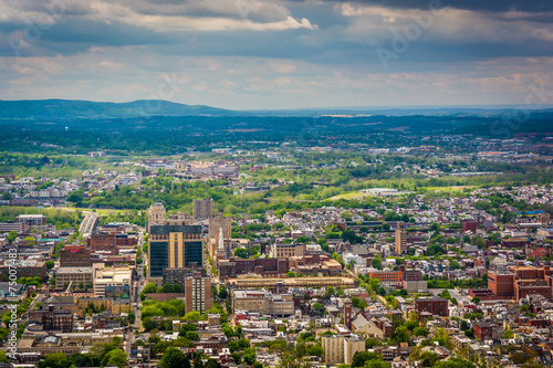 Obraz na płótnie View of Reading from the Pagoda on Skyline Drive in Reading, Pen w salonie