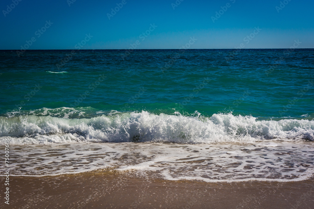 Waves in the Atlantic Ocean, at Palm Beach, Florida.