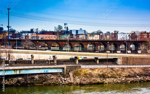 View of the Schuylkill River and West Philadelphia, Pennsylvania © jonbilous