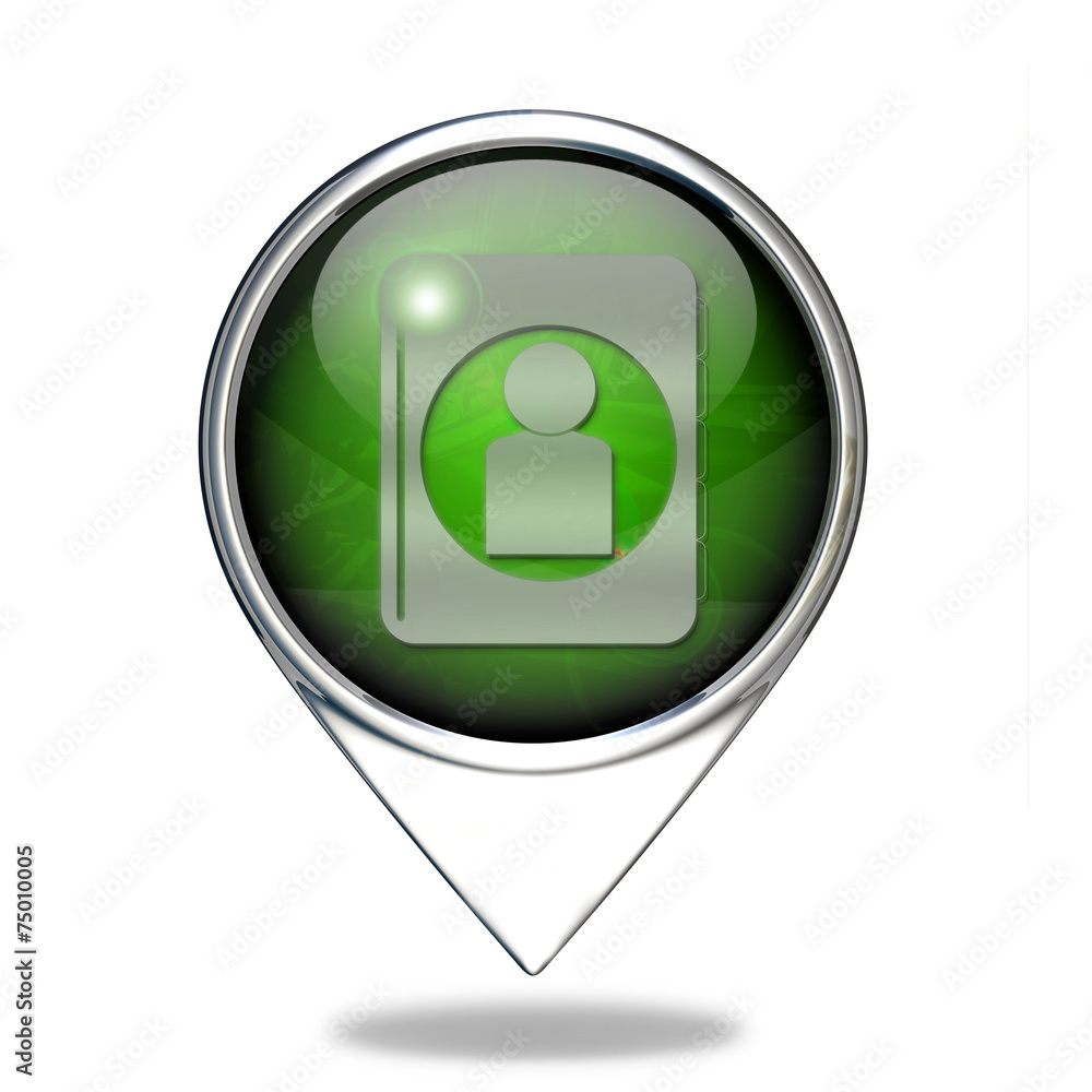 Profile pointer icon on white background Profile pointer icon on white background