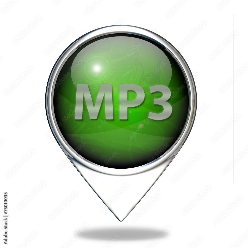 MP3 pointer icon on white background MP3 pointer icon on white background