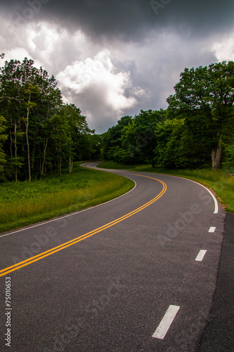 Storm clouds over Skyline Drive in Shenandoah National Park, Vir