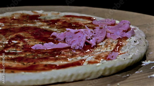 Chef Making Italian Pizza rotating photo