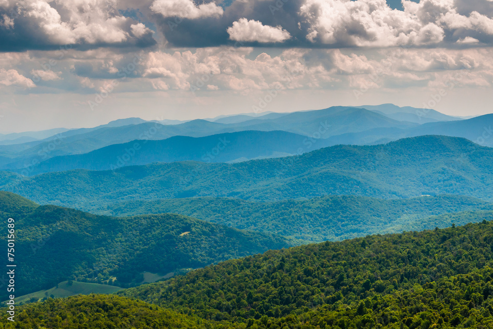 View of the Blue Ridge Mountains from North Marshall in Shenando