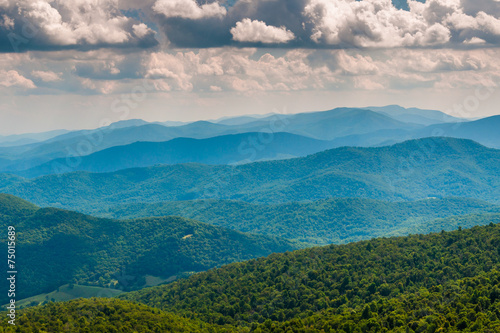 View of the Blue Ridge Mountains from North Marshall in Shenando