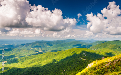 View of the Blue Ridge Mountains from Stony Man Mountain, Shenan