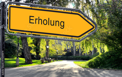Strassenschild 25 - Erholung