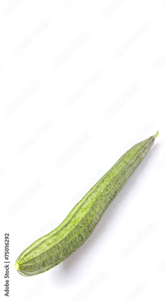 Snake gourd vegetable over white background Snake gourd vegetable over white background