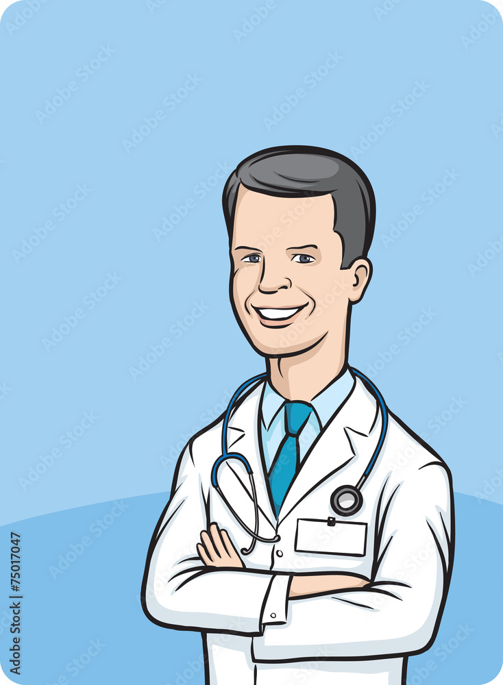 cheerful doctor arms crossed cheerful doctor arms crossed