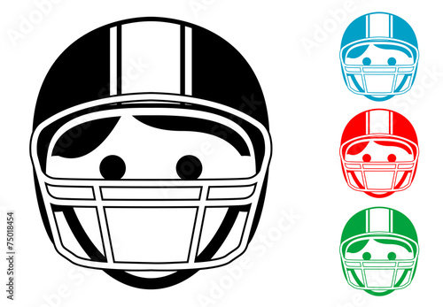 Pictograma icono jugador de football con varios colores