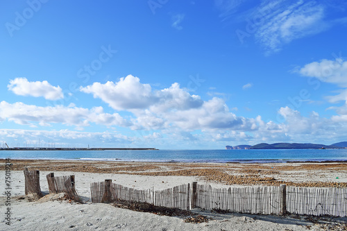 cloudy sky over Alghero beach