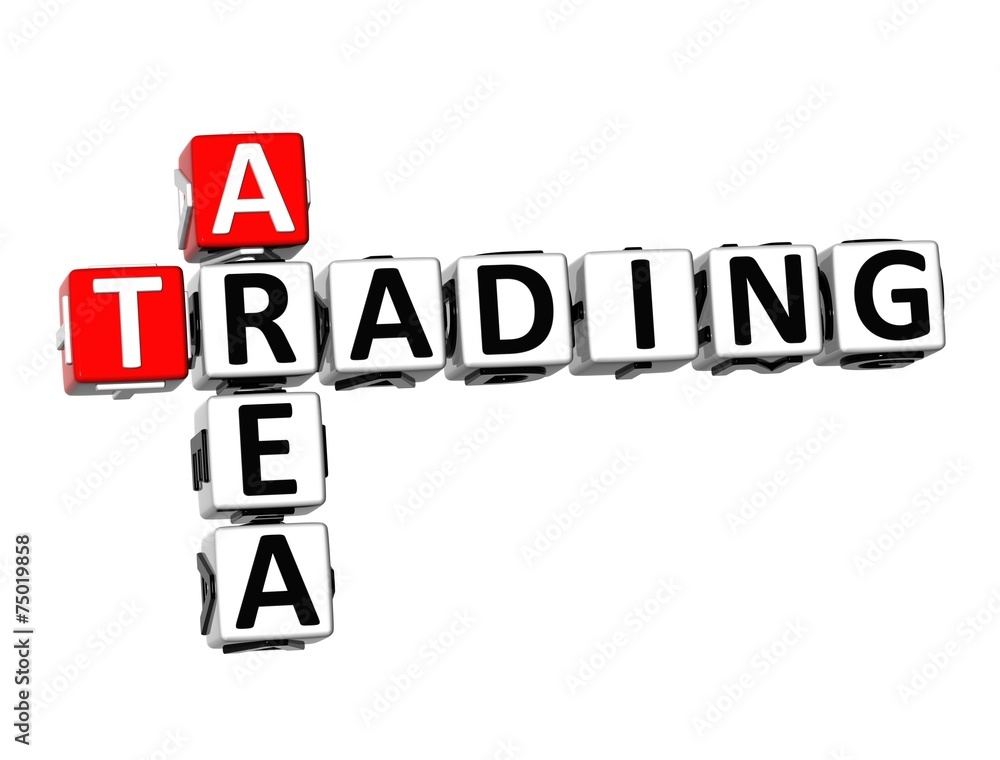 3D Crossword Trading Area on white background 3D Crossword Trading Area on white background