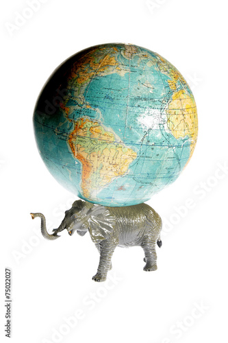 elephant holding earth