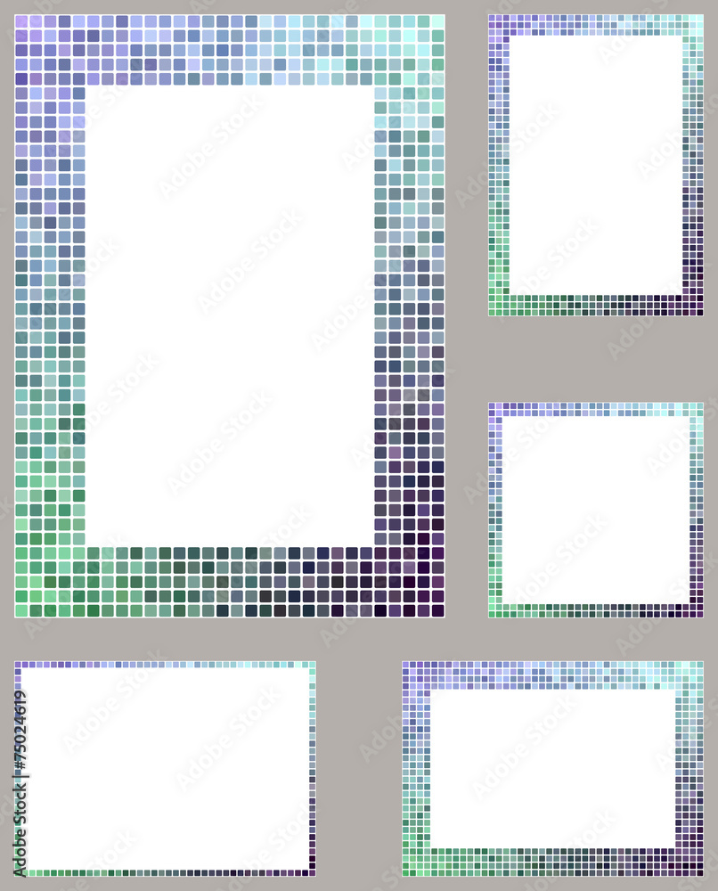 Mosaic border design set Mosaic border design set
