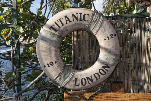 titanic ship life buoy photo