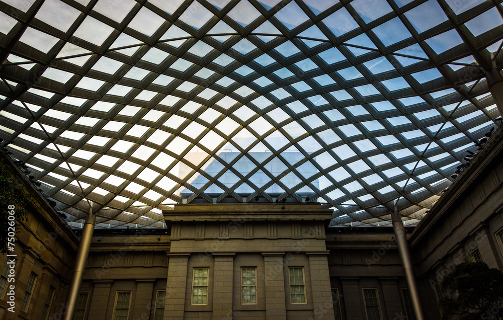 Inside the Kogod Courtyard at the National Portrait Gallery in W