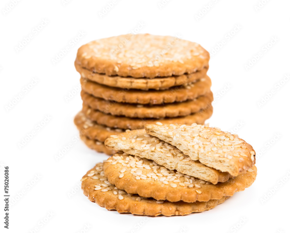 Sweet cookies with sesame seeds Sweet cookies with sesame seeds