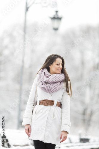 Young woman at winter