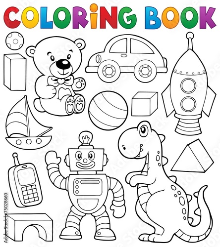Coloring book with toys thematics 2
